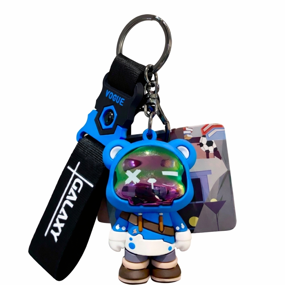 Space Bear Astronaut Keychain | Galaxy Lanyard & Charm Set